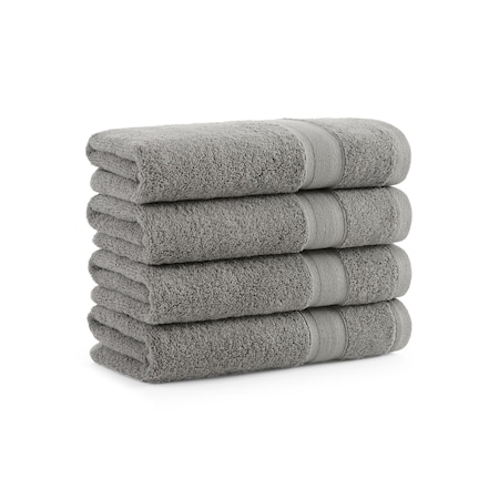 Monarch Brands Aegean Recycled Hand Towels 18in x 30in - Solid, Dark Sage Green, 4PK P-HT-RO-1830-DG